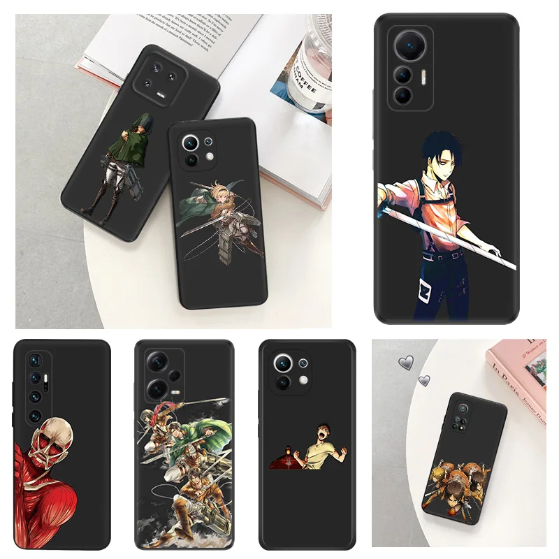 Anti-Drop Soft Phone Case For Xiaomi 12T 12X 13Lite Redmi Note 12 4G 5G 12s 13 Pro 12c 13c Note13 Attack on Titan Cover