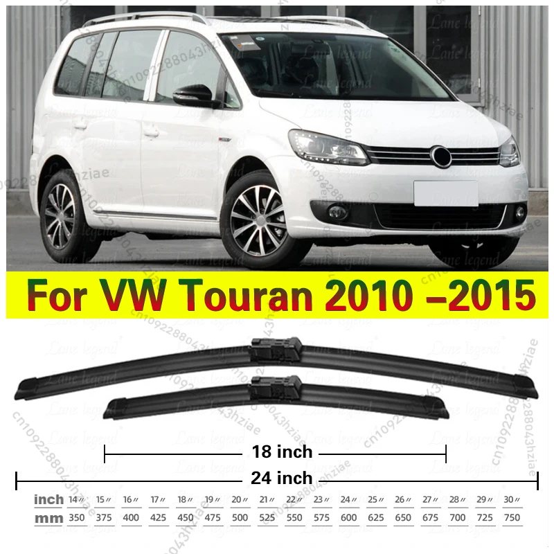 

Передние щетки стеклоочистителя для VW Touran 2010 2011 2012 2013 2014 2015, лобовое стекло 24 "+ 18" автомобильные аксессуары