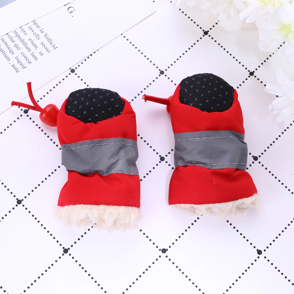 

1Set Comfortable Dog Shoes Lightweight Anti-Slip Soles Protect Paws in Snow Rain Rough Terrain Red Size 5 Pet Shoes