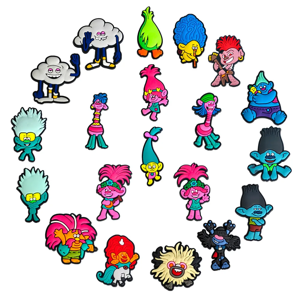 جديد لطيف الكرتون ماجيك الشعر قزم سلسلة ثقب الأحذية حذاء زهرة الديكور مشبك لينة المطاط DIY بها بنفسك إكسسوارات الأحذية والاكسسوارات