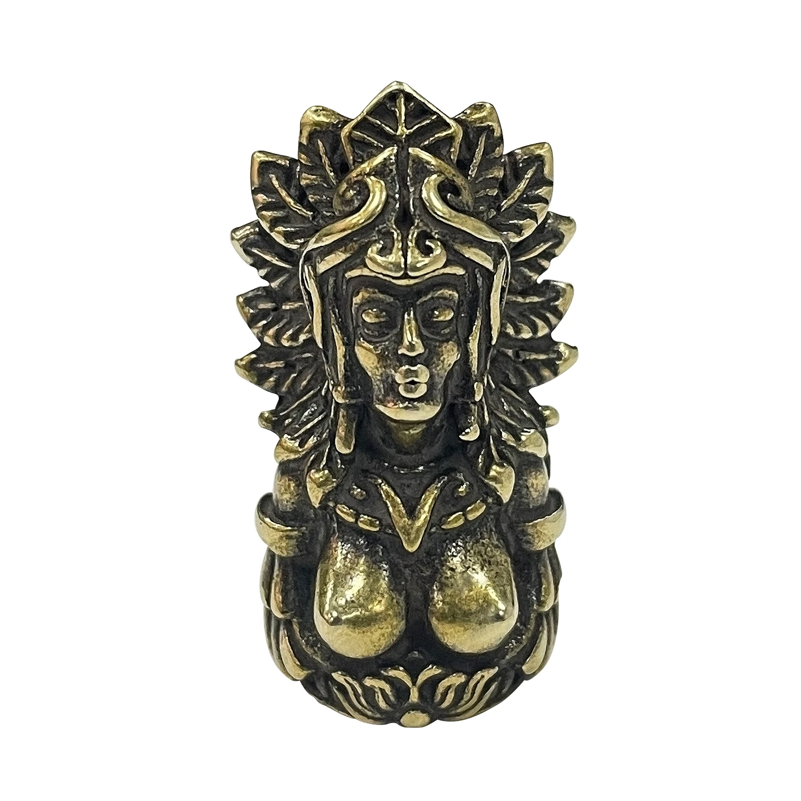 Mayan Goddess Wolf Skull Samurai Lion Knife Beads Outdoors Tools for Paracord Umbrella Rope Key Rings Accessories Charms
