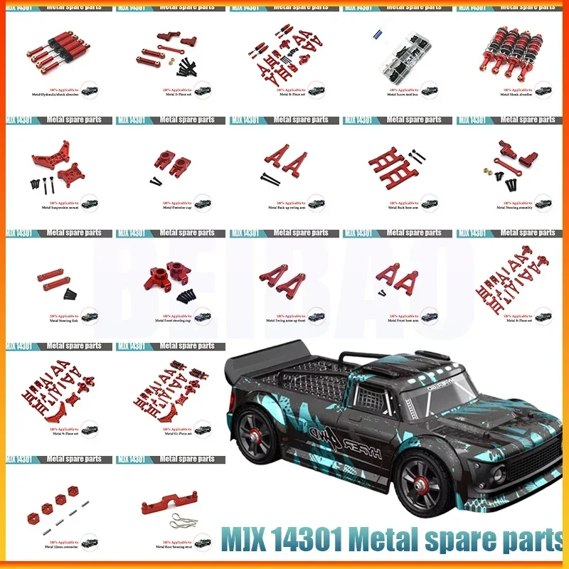 For MJX Hyper Go 1/14 RC 14301 14302 14301 Car Metal Seering Assembly Steering BLOCK Rear Hubs Etc. Upgrades Parts Accessories