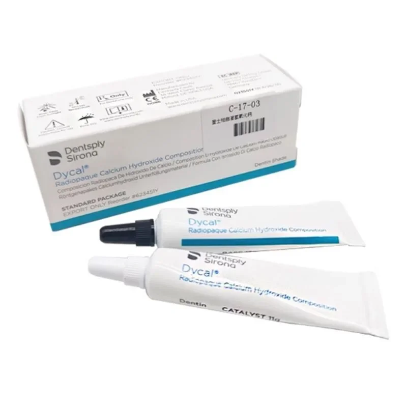 

1Set Dentsply Dental Self Curing Calcium Hydroxide 13g Base 11g Catalyst Hand Mix Formula For Pulp Capping