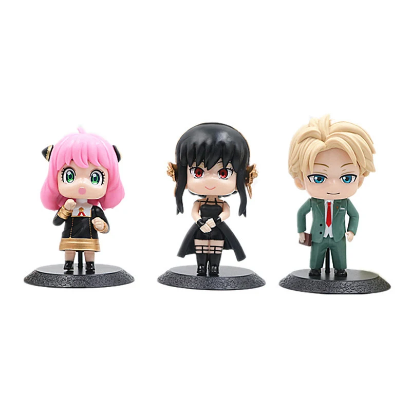 6 Stuks Anime Spy × Familie Figuur Anime Ania Pop Model Cartoon Meisje Verzamelen Decoratie Kawaii Desktop Ornamenten Cadeau Kind Speelgoed