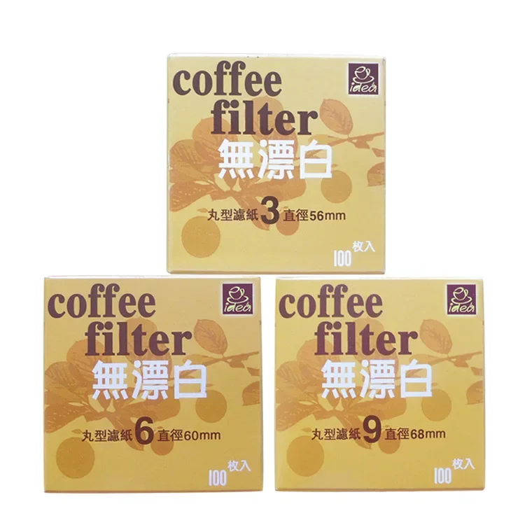 Coffee filter paper 100 sheets Mocha pot Vietnamese drip cup No. 369 ice drip pot Haole press coffee pot filter paper