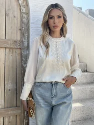 Blusa elegante para mujer, top de lujo con diseño elegante, moda de primavera y verano