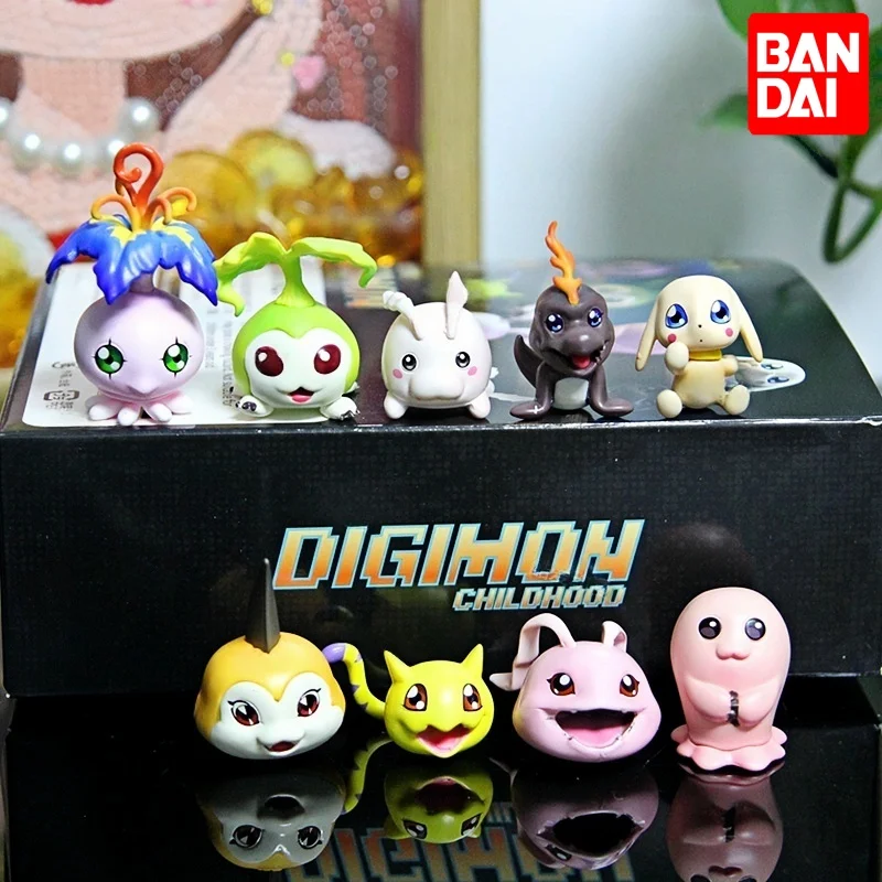 

New In Stock Digimon Adventure Figure Gabumon Pyocomon Koromon Mochimon Tokomon Plotmon Anime Figure Model Collect Toy Gift