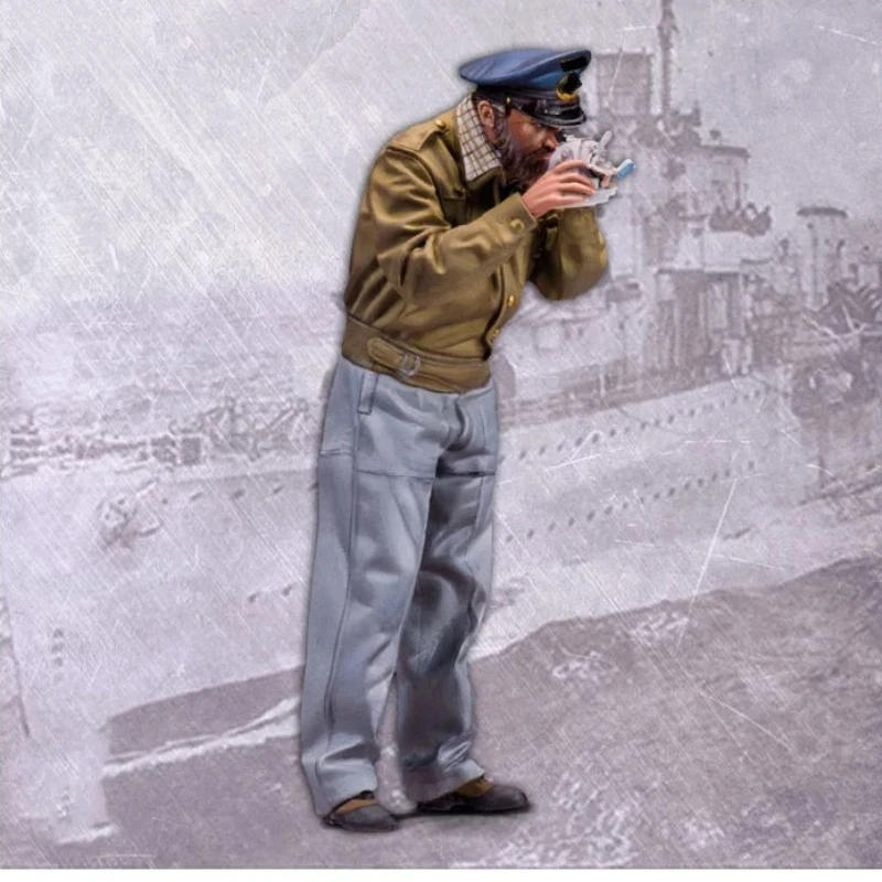 1/35 Scale Diecast Resin Figure Model Kit U-boat Commander and Crew 5 Figures Unassembled Unpainted No Boat