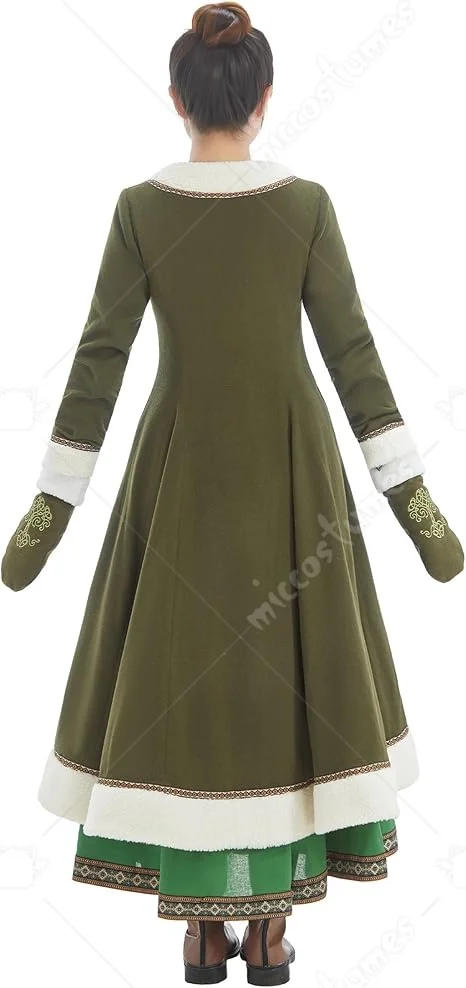 أزياء Miccostumes النسائية في العصور الوسطى وعصر النهضة زي الفايكنج معطف تنكري من القرون الوسطى أزياء الهالوين التأثيرية