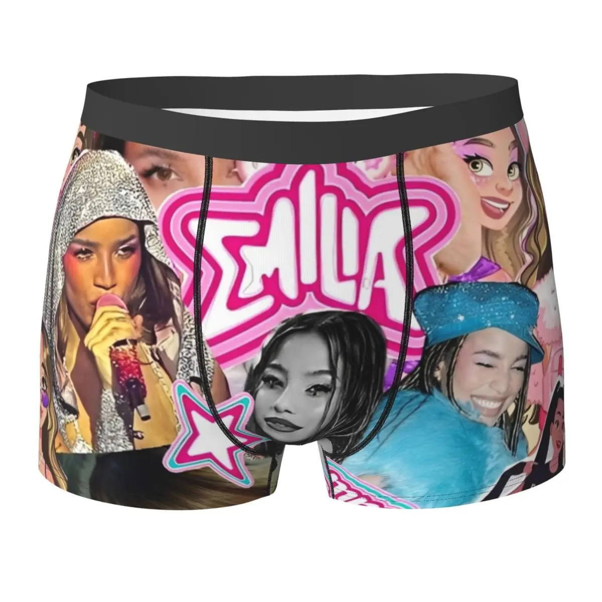 

Розовое нижнее белье Emilia Mernes Mp3, музыкальный альбом, боксеры на заказ, мужские трусы высокого качества, простые шорты, трусы, подарок на день рождения