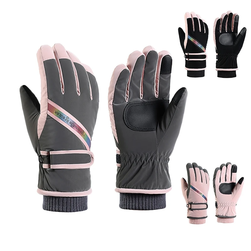 Ski Gloves For Women Ultralight Waterproof Winter Warm Gloves Touch Screen Snow Gloves Motorcycle Riding Gloves