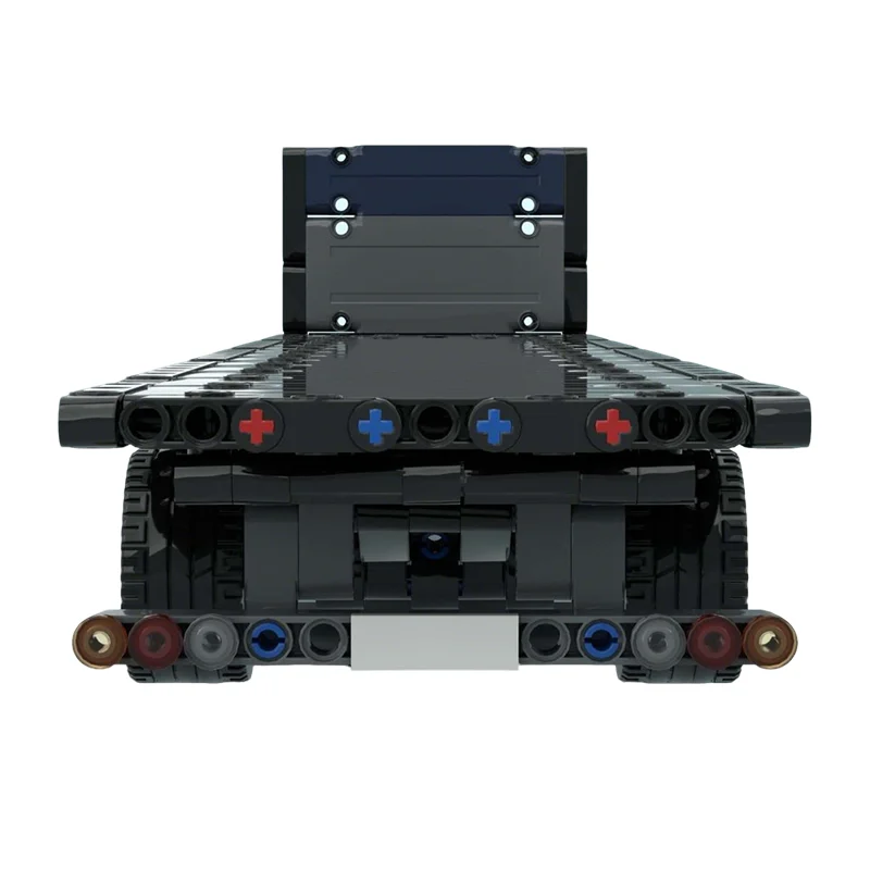 508 Piezas MOC Remolque de Plataforma de 3 Ejes Compatible con Bloques de Construcción de Modelos Técnicos, Regalos de Navidad, Idea Creativa de Bricolaje