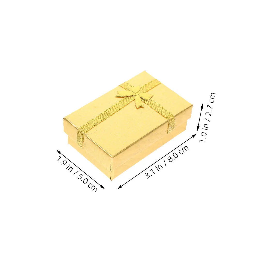 10Pcs Jewelry Packaging Boxes Heart Pattern Cardboard Small Jewelry Boxes for Rings Earrings Necklaces Presents
