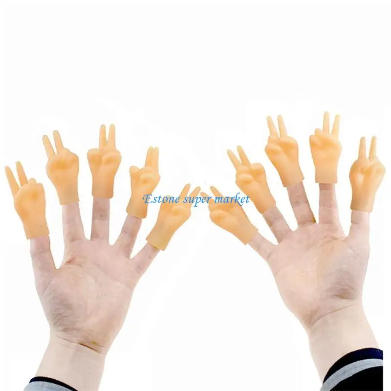 090B 2pcs Hand Finger Puppets Soft Realistic Feeling Finger Puppets Scissors Game Fun Prank for Boys and Girls