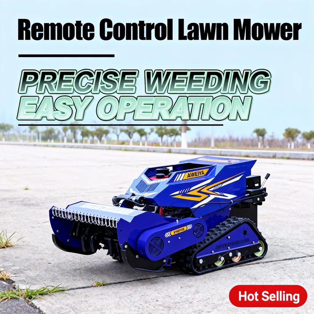

Customized Remote Control Flail Lawn Mower - Self-Propelled All Terrain Vehicle 4-Stroke Cordless Model with Rotating Blade