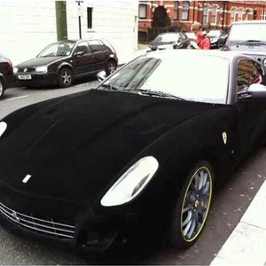 Nhiễu Velvet Vải Vinyl Vinyl Wrap Sticker, Phim nhung tự dính để tạo kiểu xe, Đen và Đỏ, Chất lượng cao cấp, 50*200cm 10 Tiết kiệm tự bán hàng chính - №4