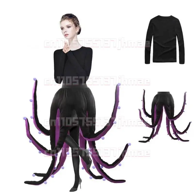 

Women Ursula Cosplay Fantasy Top Skirt Clothing Adult Animal Octopus Dance Costume Disguise Roleplay Christmas Costume