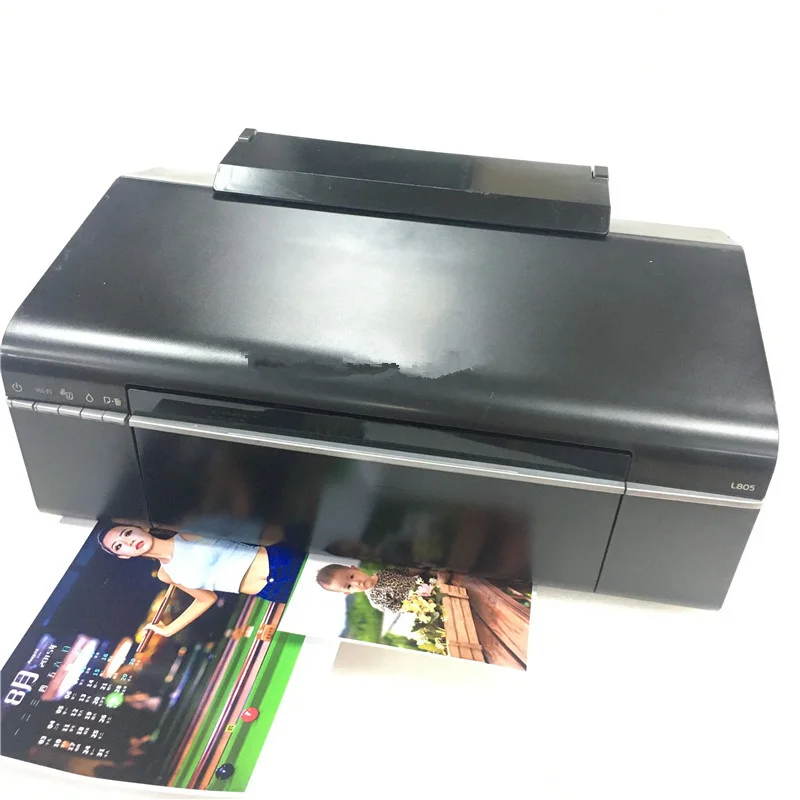 90% New or New color automatic Desktop id card UV inkjet DTF printer for EPSON L805 Cd Dvd Printer A4 Sublimation Digital Print