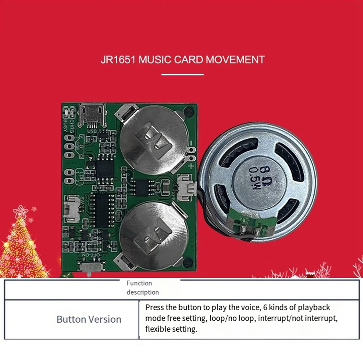 Recordable Sound Module Button Control Sound Chip 8M MP3 WAV Music Voice Player Programmable Board with Speaker for DIY-BtLife