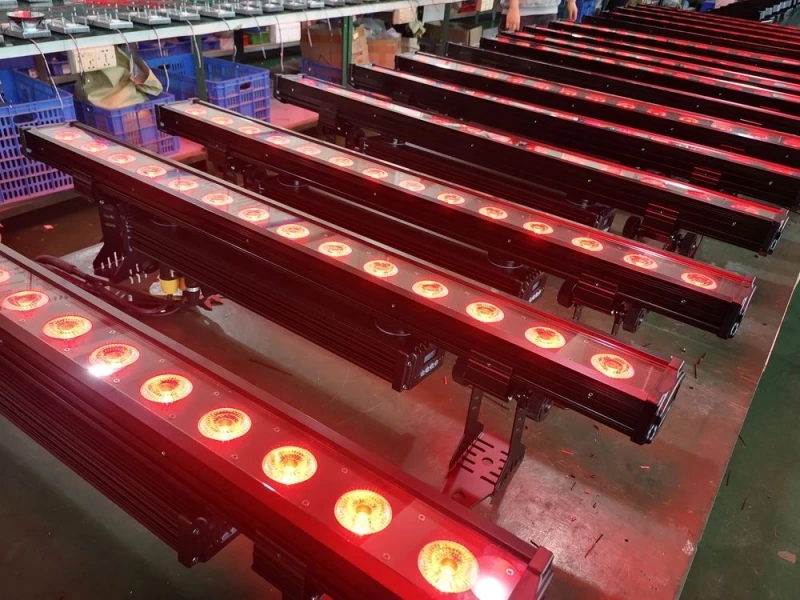 

6 pieces 14 x 10w individual control 4in1 rgbw dmx cob led wall washer waterproof led wash light