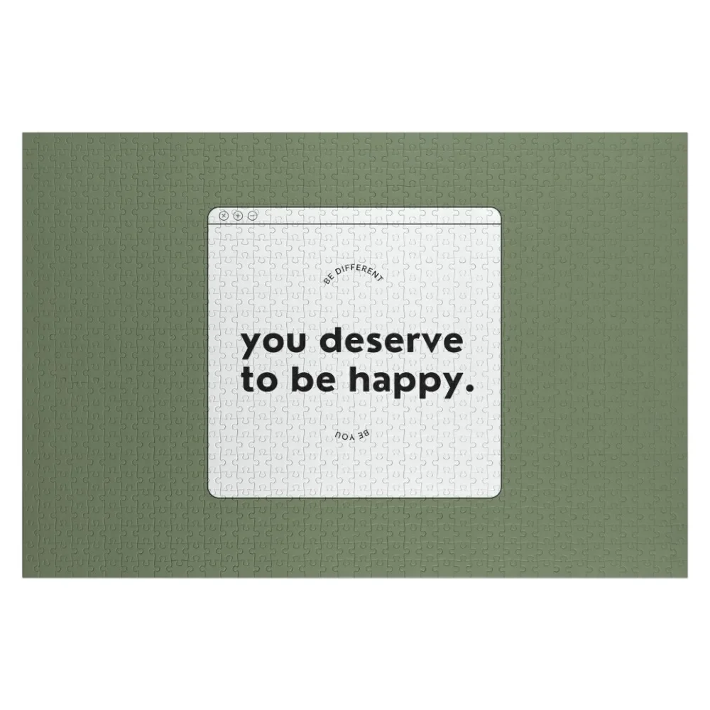 

you deserve to be happy Jigsaw Puzzle Custom Gifts Personalize Puzzle