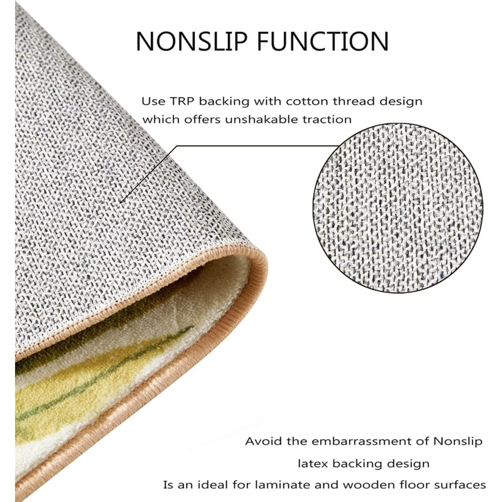 Tapete lavável estilo moderno de meados do século, boêmio chique 8x10 pés, ideal para espaços vivos