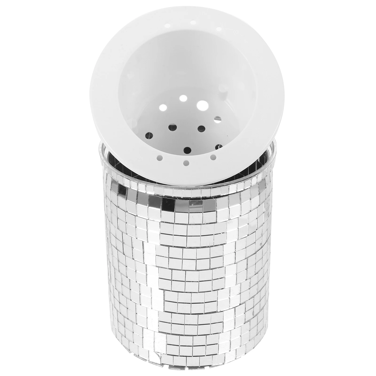 

Disco Planter Mirror Flower Pot Desktop Storage Tube Planters Succulent Flowerpot Plastic Planter Small