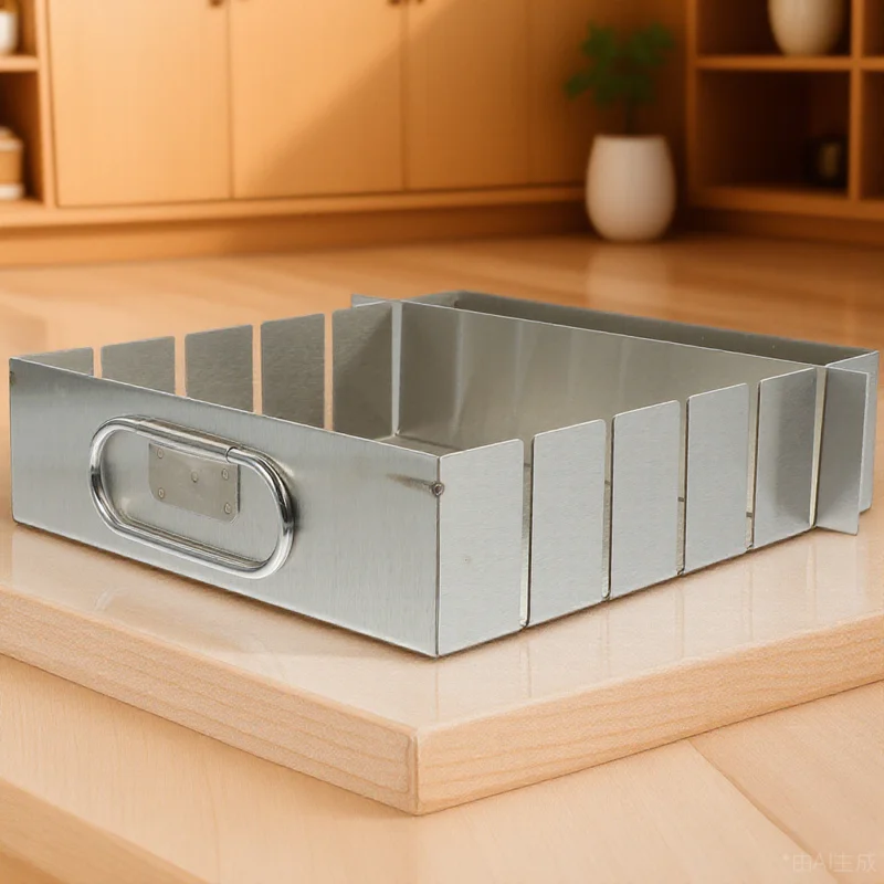 

1Set Nougat Baking Mold Nonstick Surface Stainless Steel Nougat Tray Mold Set Divider Board Design for Home and Professional Use