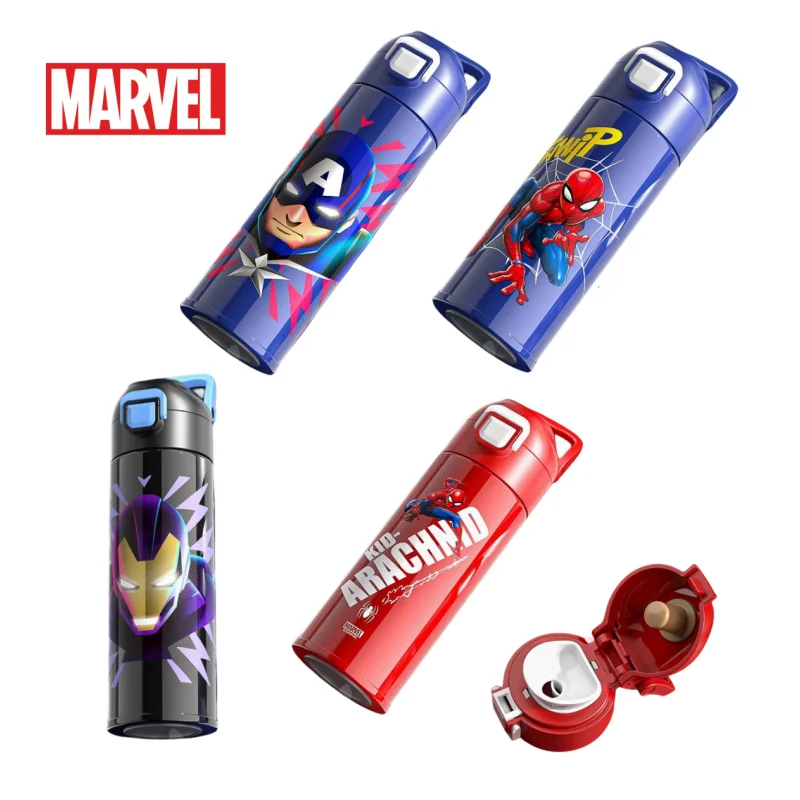 Marvel Avengers Captain America Iron Man Creative Children's Direct Drink Anti-scalding Portable Insulated Cup Christmas Gift