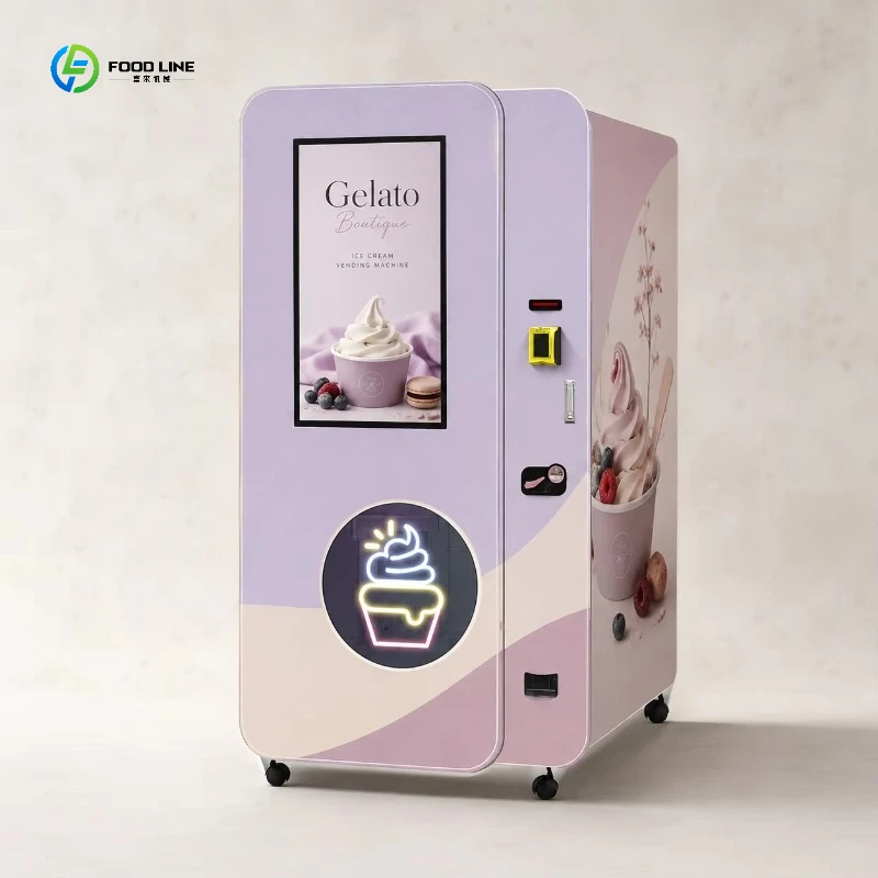 FL Customize 15S Rapid Dispensing Mobile Commercial Automatic Soft Ice Cream Vending Machine China Vending Machine for Ice Cream