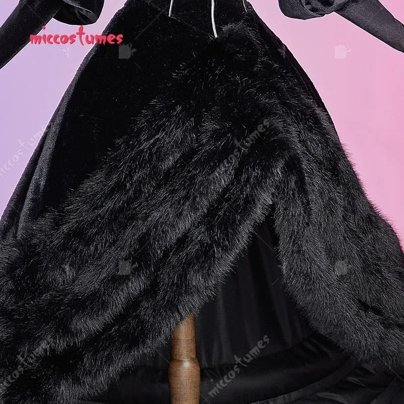 طقم فستان أسود من CyIn Stock Miccosumes للسيدات من Marcille Donato مع أكمام وأذنين #5