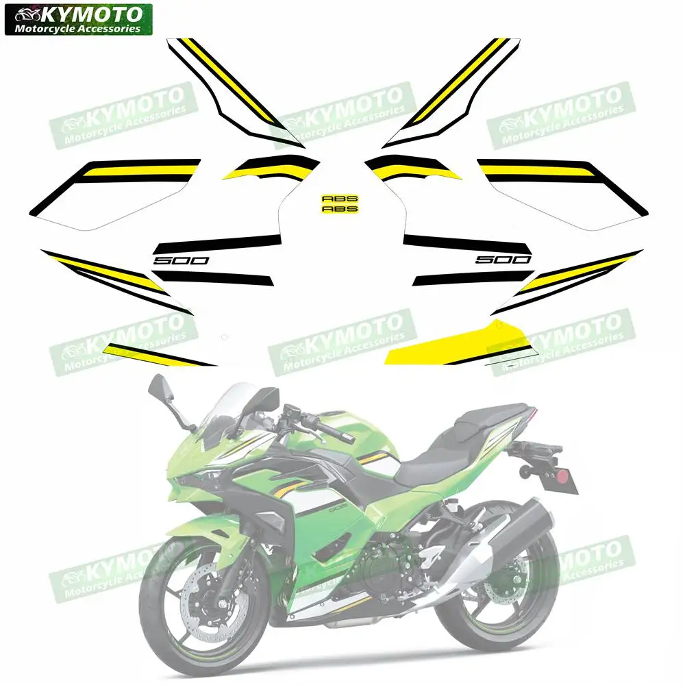 For NINJA500 NINJA 500 EX500 EX 500 2024 2025 2026 2027 motorcycle accessory stickers full set fairing decals and decorations