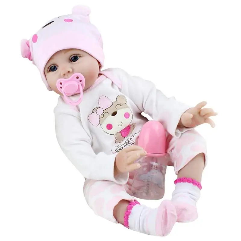 

22 Inch Dolls Realistic Silicone Baby Doll For For Kids Doll Accessories Bebe Doll Corpo De Silicone Pode