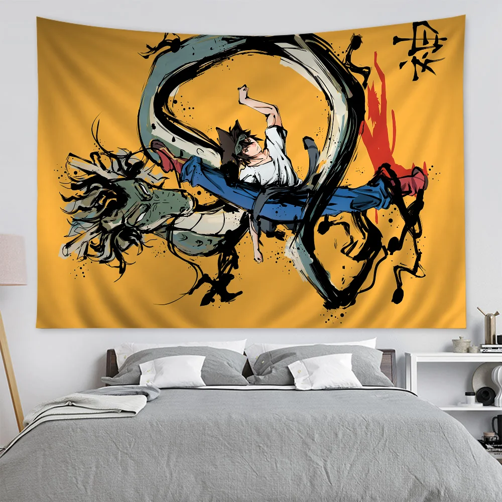 God Of H-high S-school Anime Tapestry Hippie Flower Wall Carpets Dorm Decor Cheap Hippie Wall Hanging