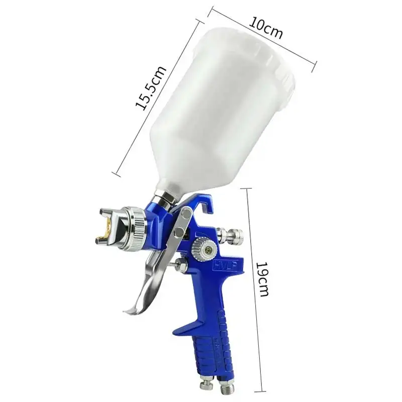 HVLP Paint Spray Guns with 1.4 1.7 2.0mm Spray Nozzle and 600ml Capacity Cup for Automotive varnish Furniture and House Painting