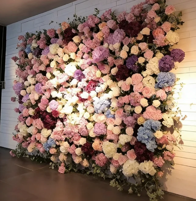 ai-Festival Universal Artificial Flower Wall, Suitable for Spring Festival, Christmas and Lantern Festival, Multi-functional