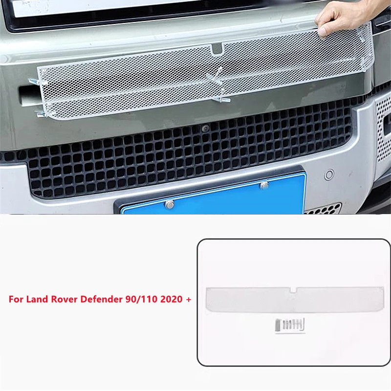 

Сетка для защиты от насекомых на резервуар для воды в автомобиле Land Rover Defender 90/110 2020 + Защитная сетка для переднего бампера, воздухозаборная решетка