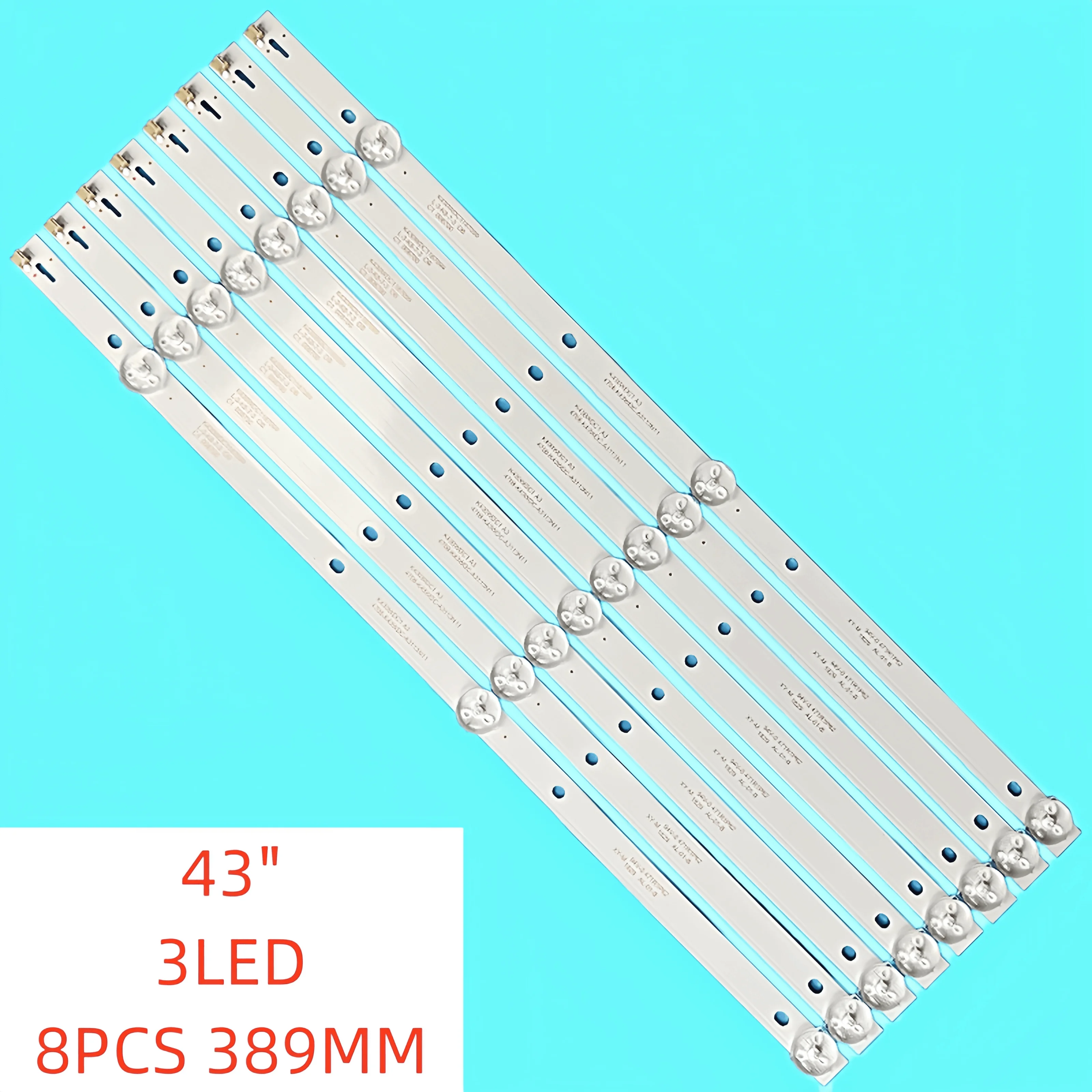 

8pcs 3lamp LED Backlight Strip for AOC LE43M3570/60 LE43M3579 43PFT4002 43DL4012N K430WDK3 K430WDC1 A1 A3 4708-K43WDC-A3113N11