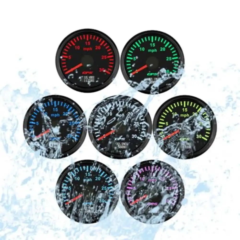 Adjustable Backlight Gauge 52mm Speedometer Gauge For Off-Road Adventures 9-32V DC Working Voltage For ATV Truck Boat