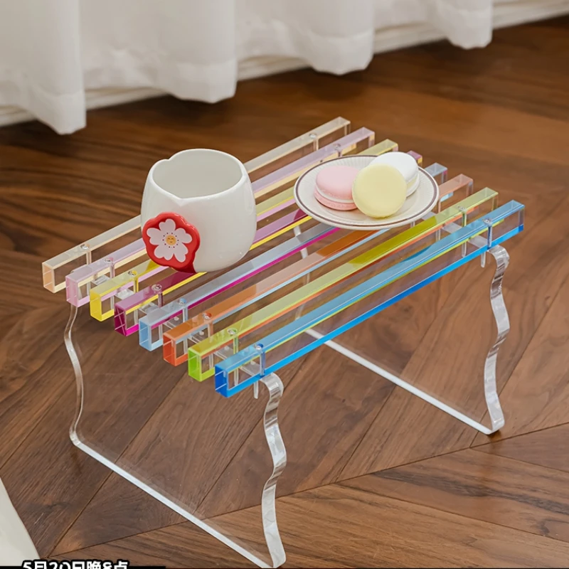 

Household Rainbow Bench online celebrity Cafe Acrylic Bench Modern Small Huxing Door