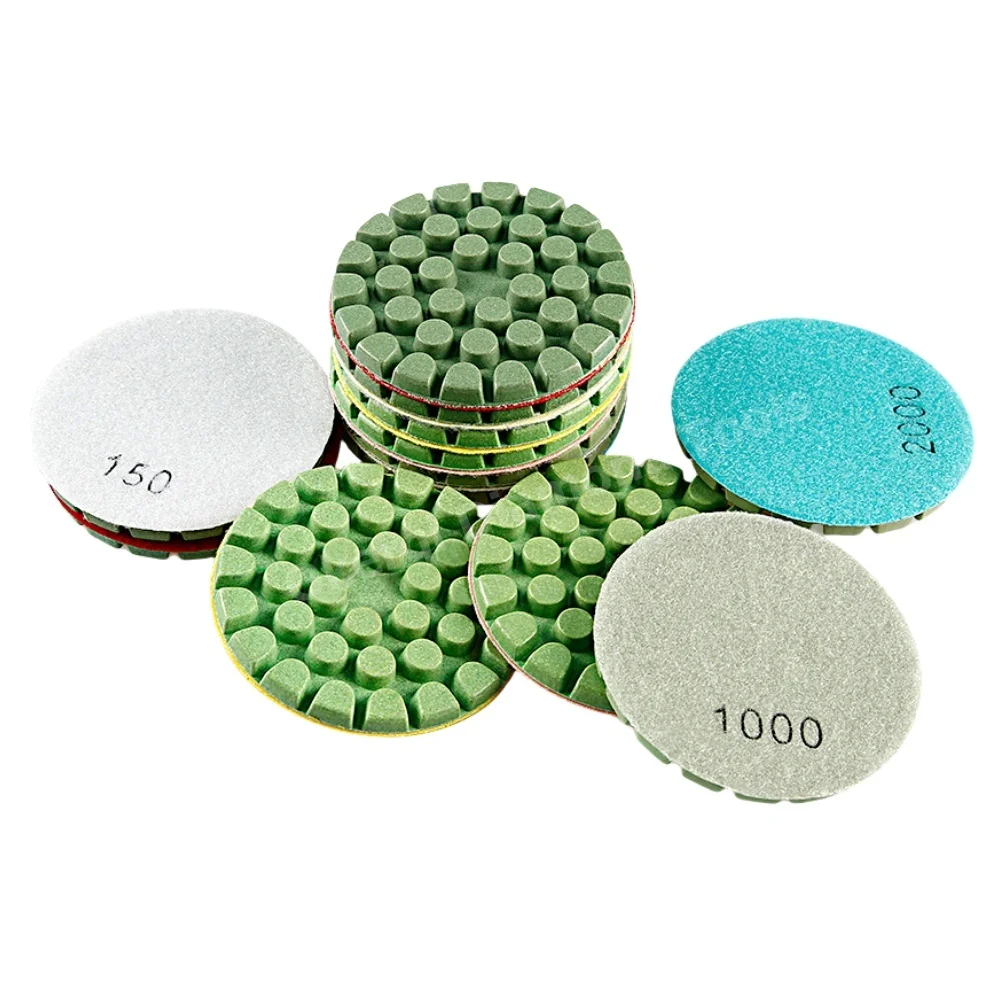 6 Stück 4 Zoll 100mm Beton-Polierpads Bodenpolierpad für Beton, Zement, Terrazzo, Marmor, Granitboden – Detail 10