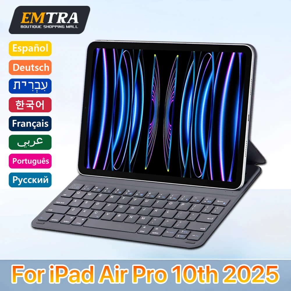 

Magic Keyboard Magnetic for iPad 11th 10th Bluetooth Keyboard Wireless for IPad Air 4 5 6 Pro 11 Tablet Smart Case Spanish Cover