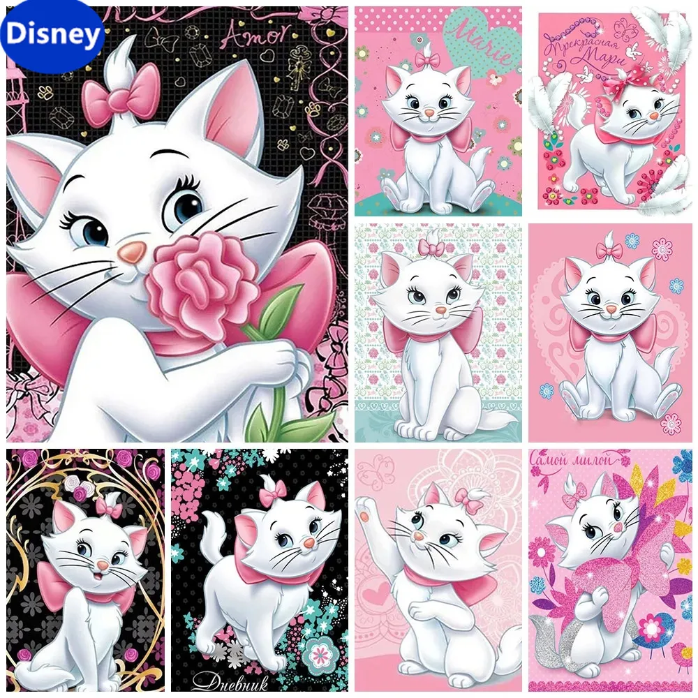 

Mary Cat Disney Cartoon Pet White Cat 1000 Pieces Puzzle Kids Brain Burning Puzzle Game Pictures Home Decoration