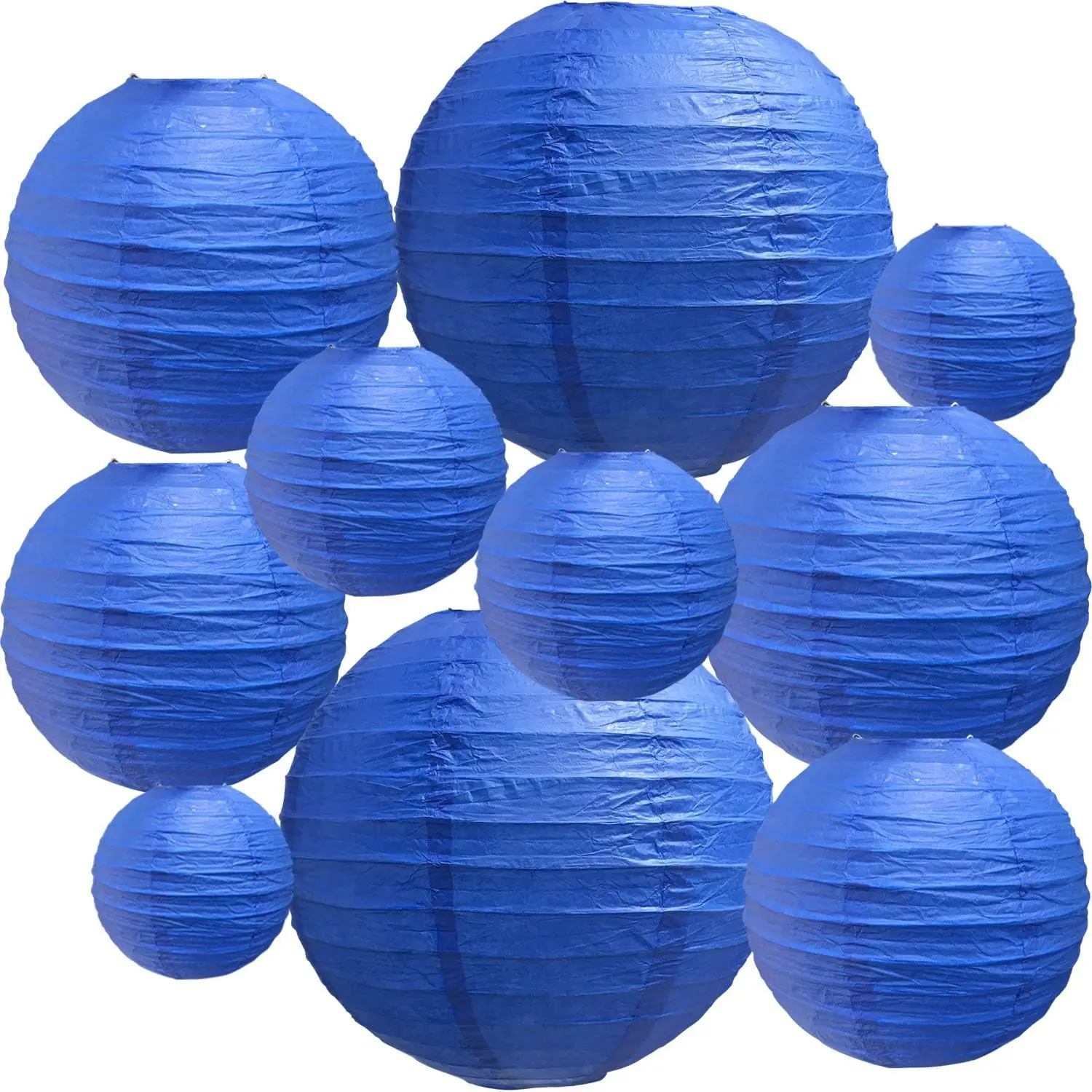 

Dark Blue Round Paper Lanterns Decorative Hanging for Birthday Wedding Baby Bridal Shower Party Decor (10 Packs)