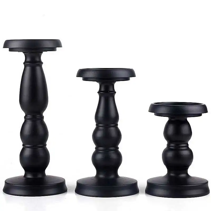 

Creative Iron Art Candle Holder Black Candlestick Wedding Centerpieces For Table Candles Home Decoration Accessories Candelabros