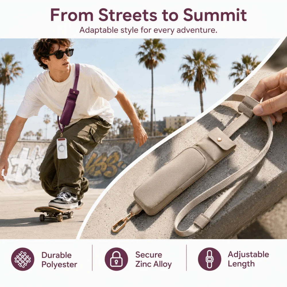Adjustable Strap Phone Lanyard Portable Design Detachable Pouch Glasses Pouch Lanyard Multifunctional Strap Anti Lost Strap