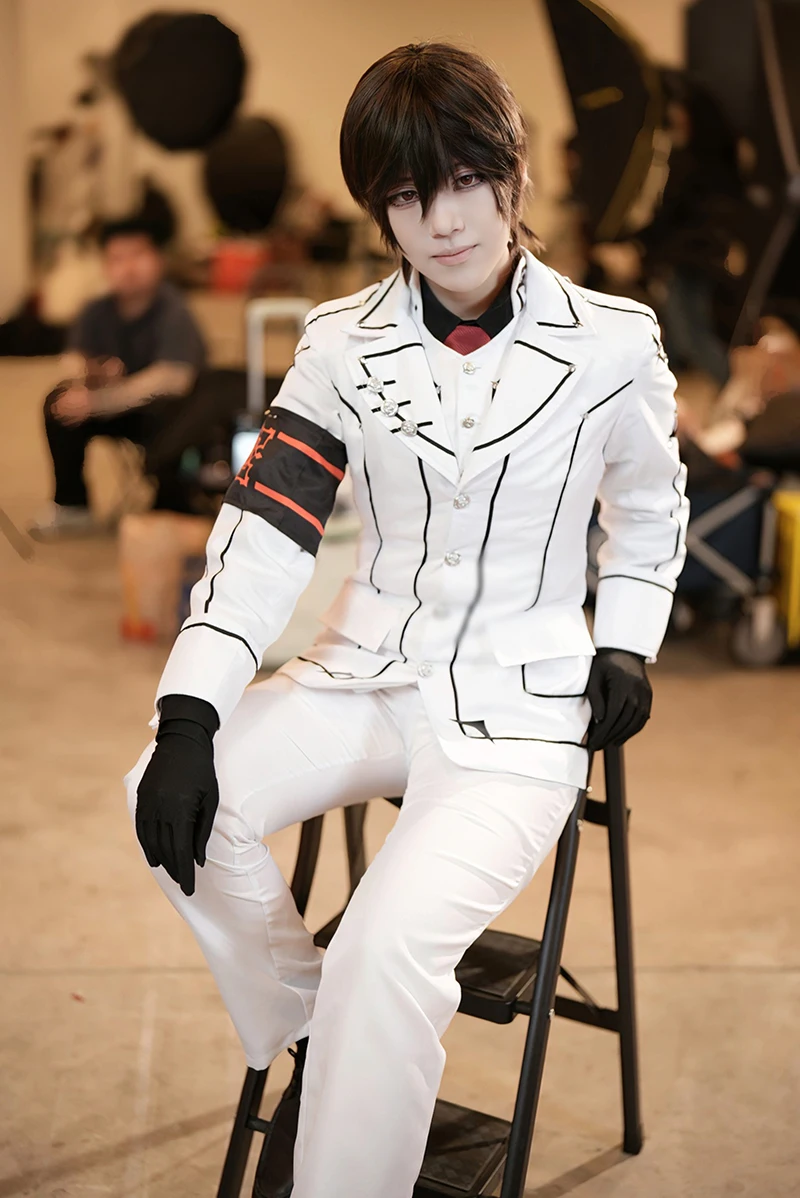 Anime Vampire Knight Kuran Kaname Cosplay Costume Men Women White Coat Vest Pants Uniform Halloween Carnival Party Suit