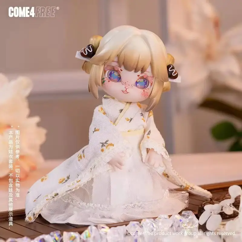Vêtements uniquement adaptés aux poupées Ob11 à 12 Points, série dessert, jupe Bjd jaune lait, ensemble de vêtements de poupée, cadeaux d'anniversaire pour filles