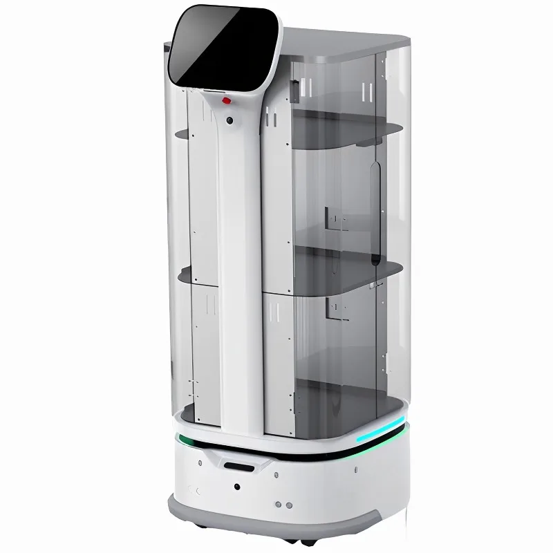 Intelligent food delivery robot, multi-layer food delivery in hotel restaurants, intelligent welcome dialogue