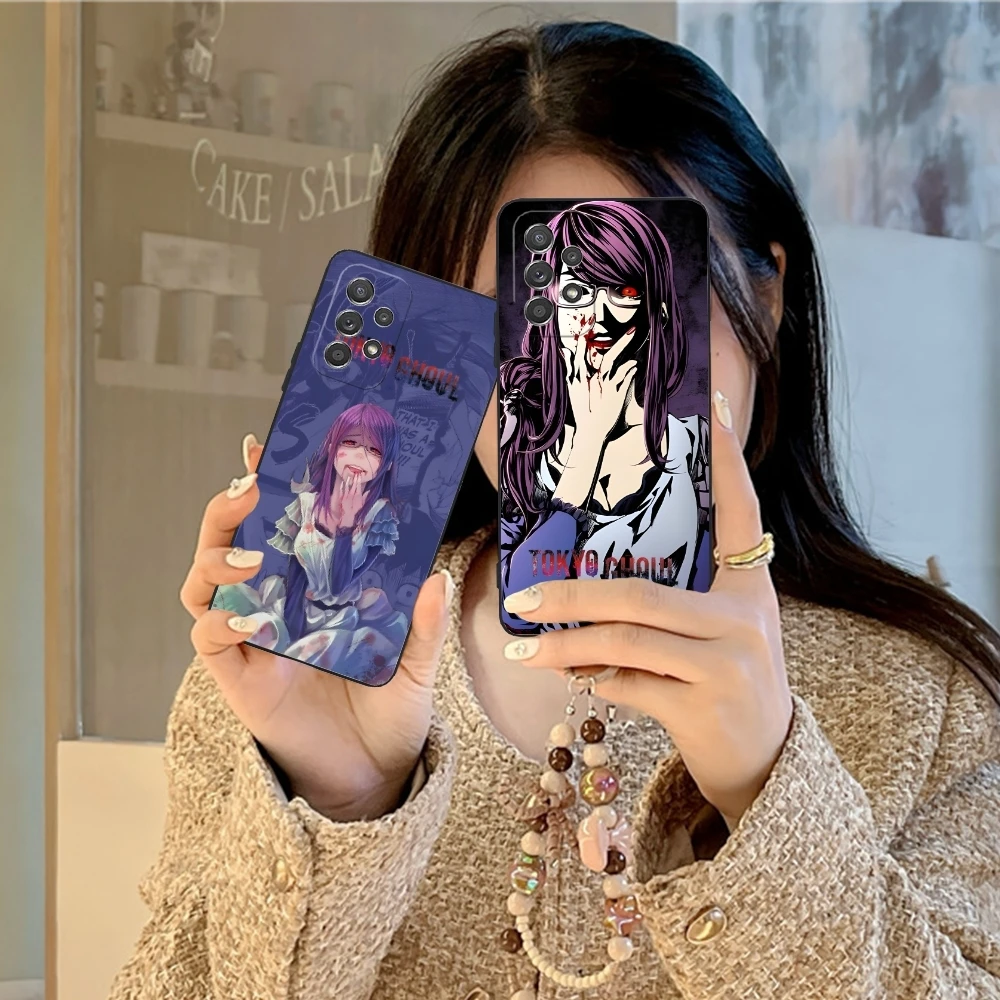 Tokyo Ghoul Rize Mobile Cell Phone Case for Samsung Galaxy Note 20 10 Plus Ultra Black Soft Phone Cover Shell